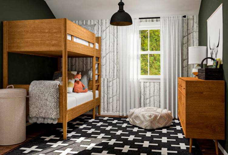 cores claras para quarto pequeno com beliche