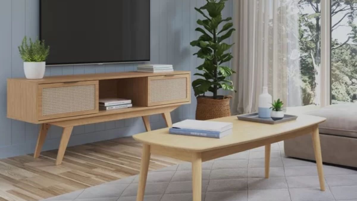 decoração de rack de sala