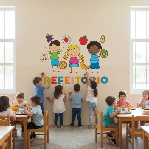 custo médio projeto decoração refeitório creche