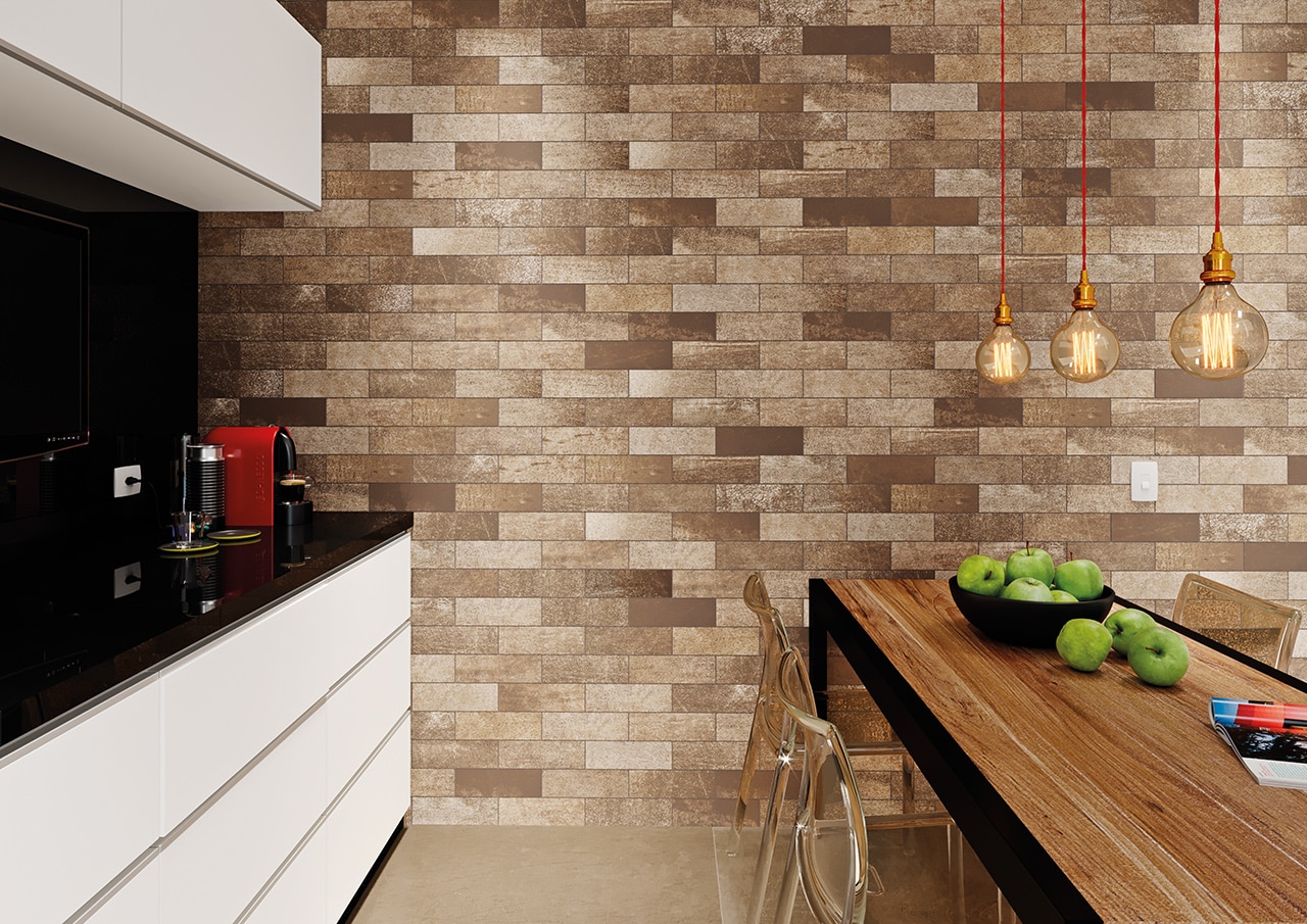 cerâmica 3d para painel de tv em sala pequena