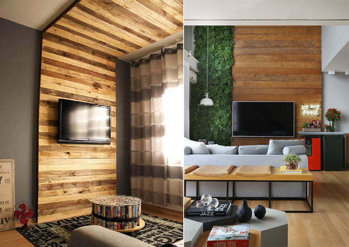 como fixar ripas de madeira na parede