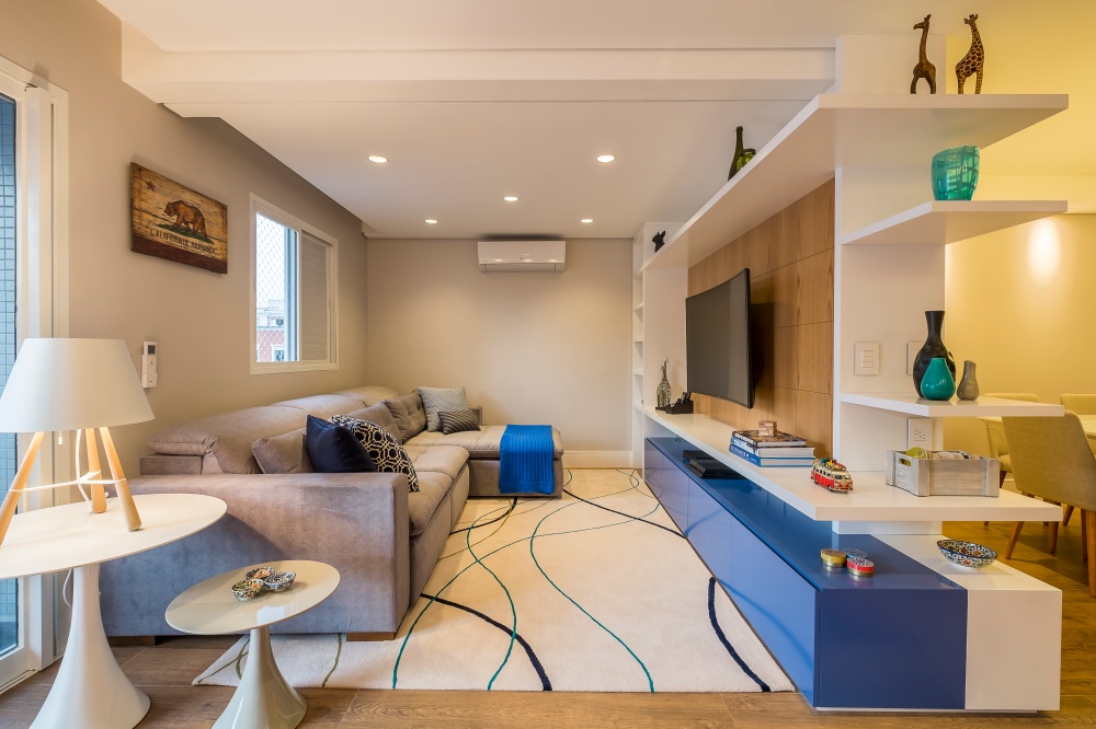 sala de estar sofá retrátil e reclinável