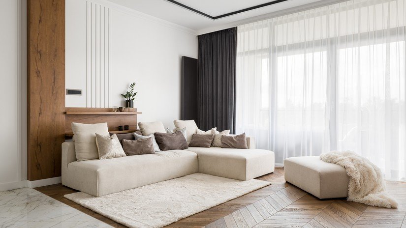 decoração sala pequena sofá retrátil