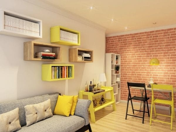 como usar espelhos para ampliar sala de apartamento pequeno