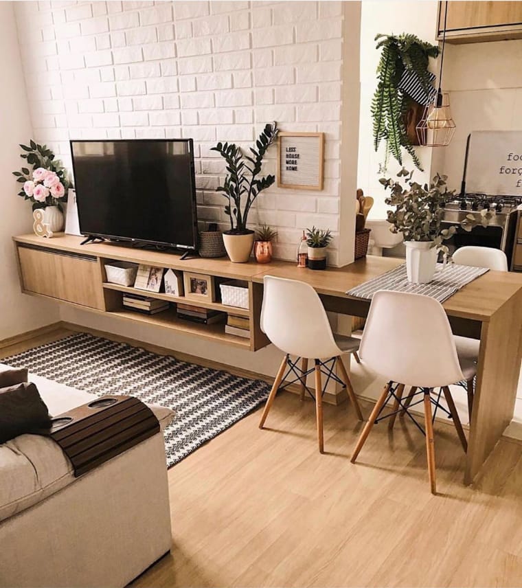decoração de sala de apartamento pequeno simples e barato