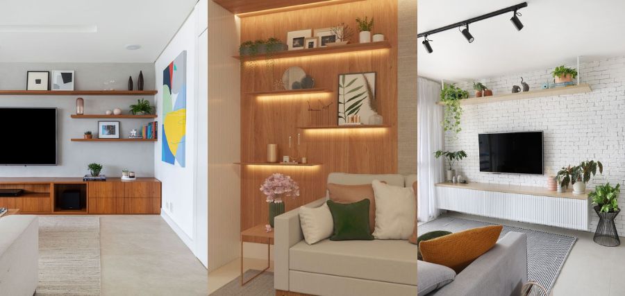 como usar espelhos para ampliar sala de apartamento pequeno