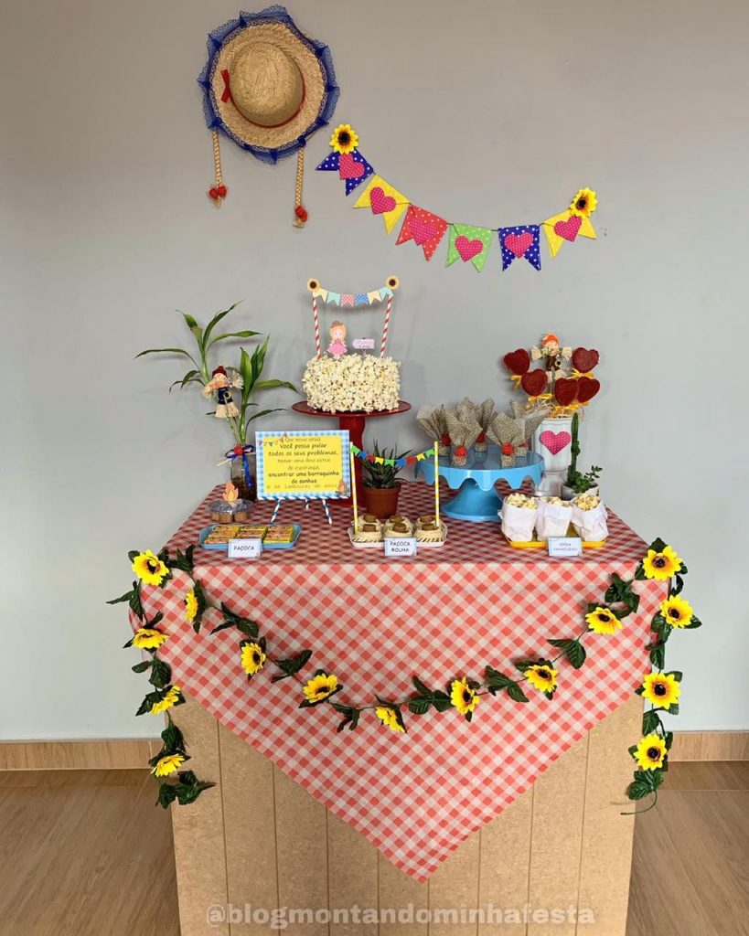 decoração de mesa de são joão fácil