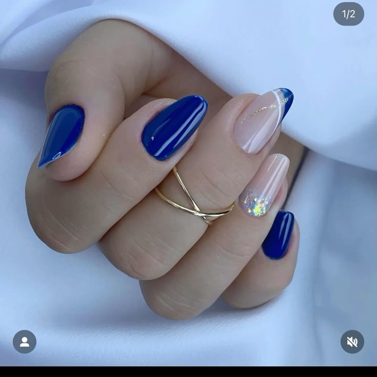 unha azul bebê decoração