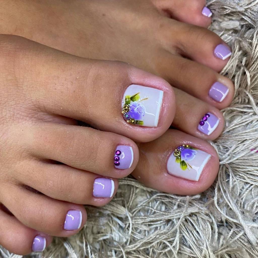 unhas decoradas pé 2026