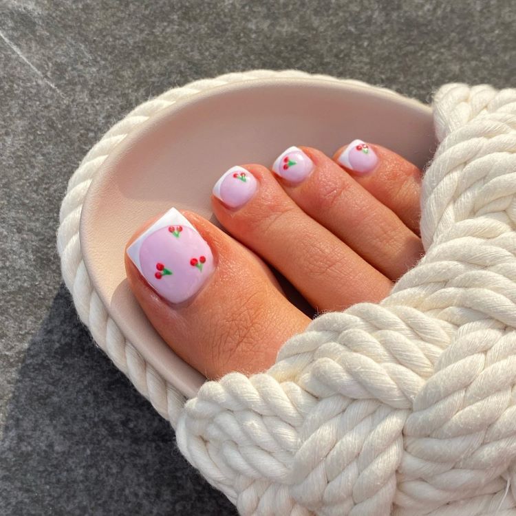 unhas do pé com glitter