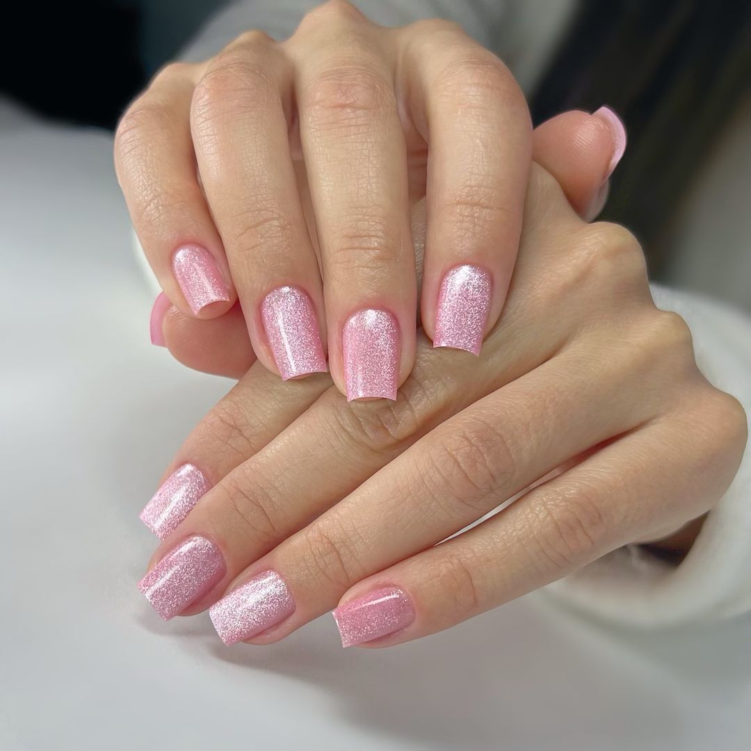unha de gel quadrada decorada única