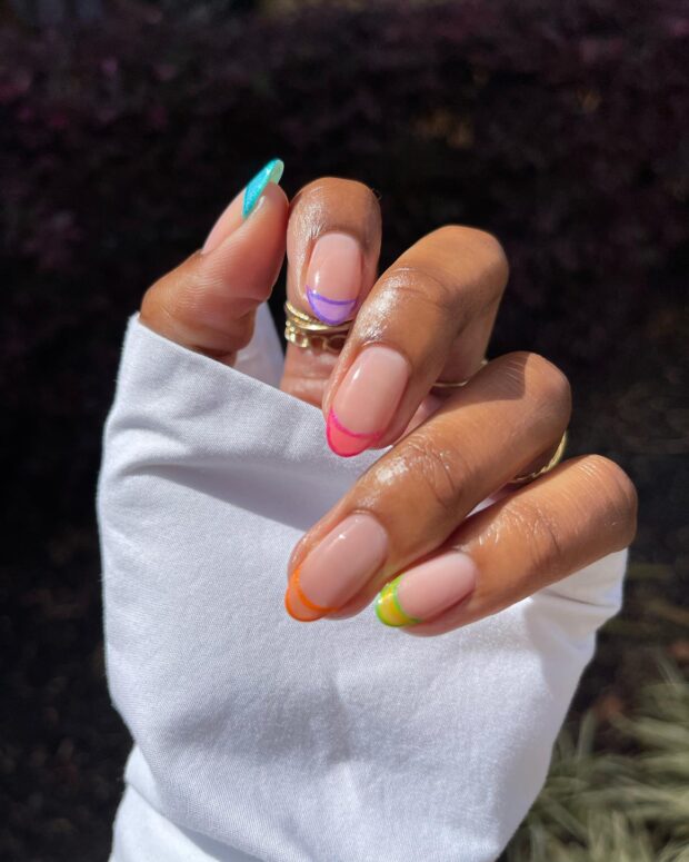 decoração de unha francesinha