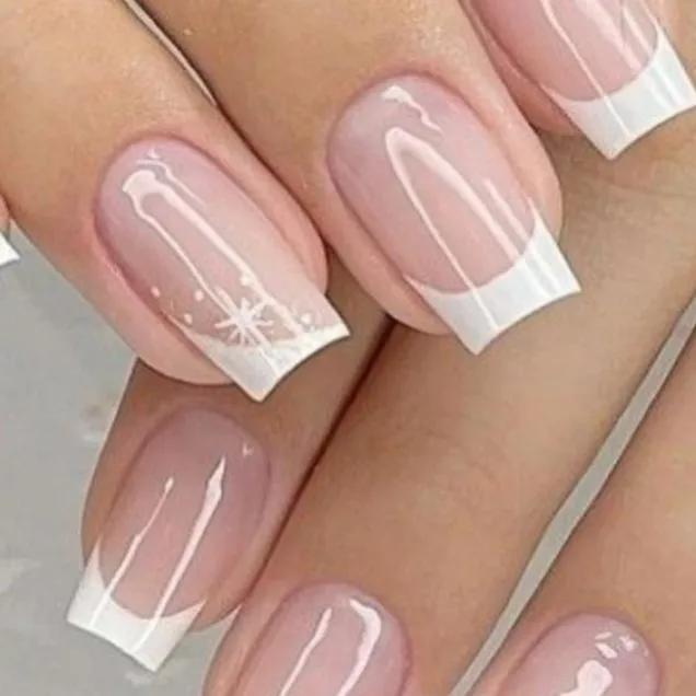 decoração de unha francesinha