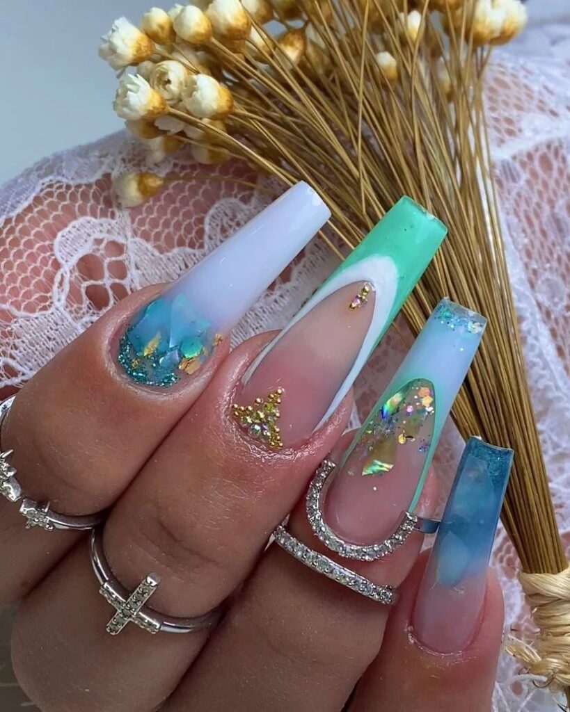 unha gel na tips decorada passo a passo