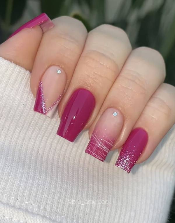 unha gel tips francesinha V