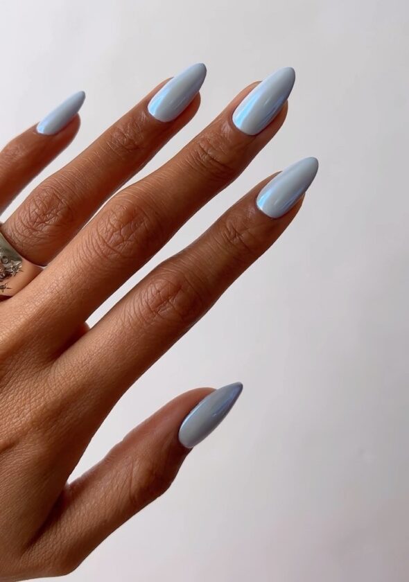 decoração de unhas azul