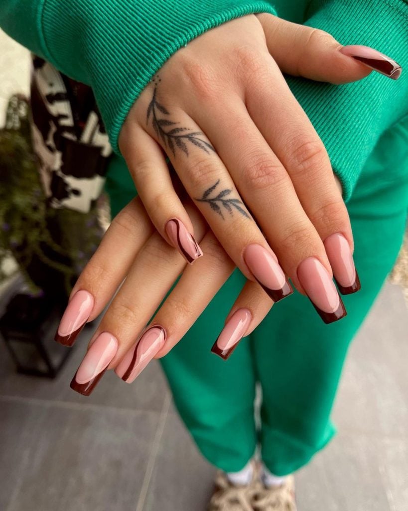 inspiração unhas decoradas marrom