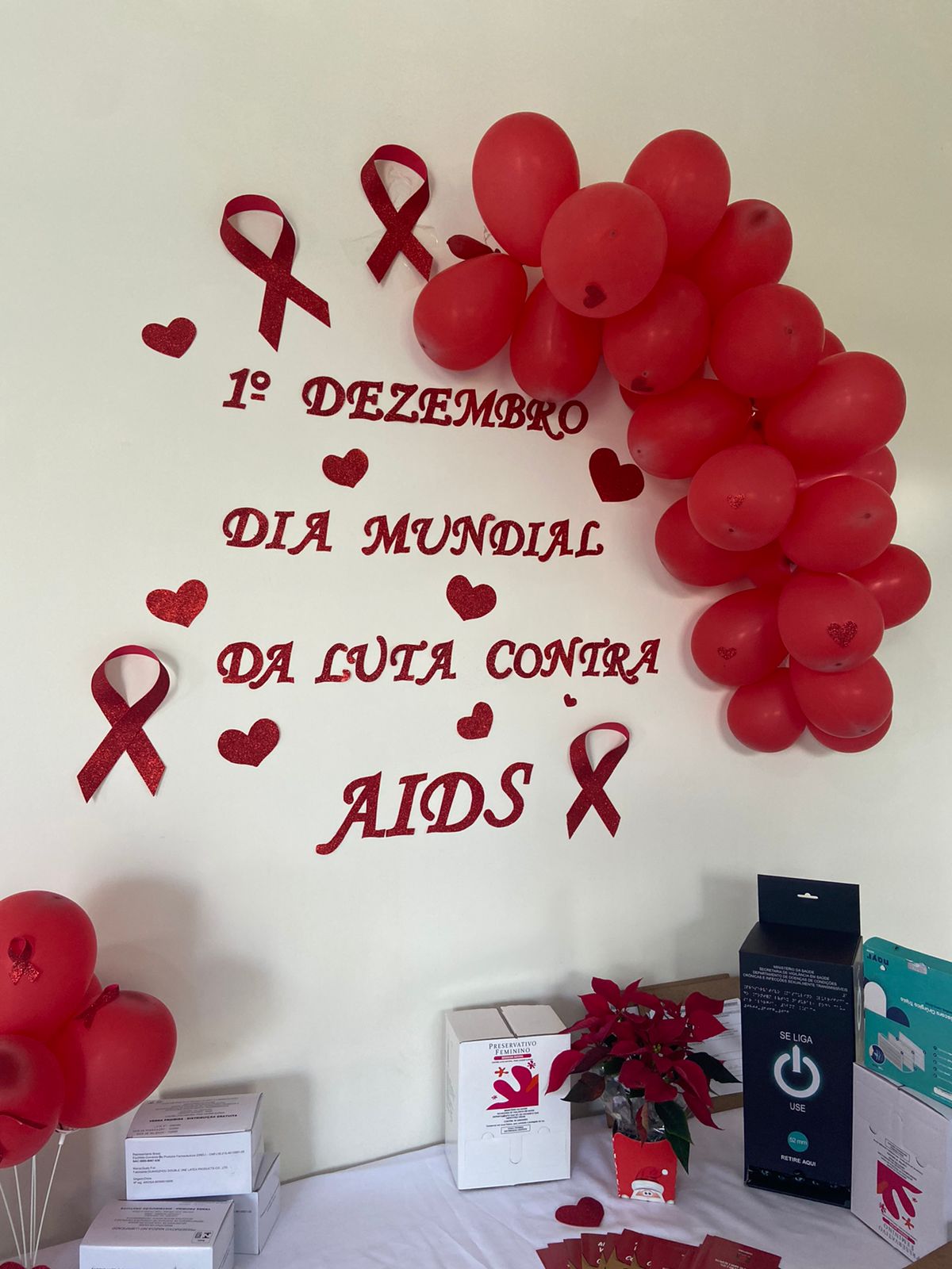 ações de conscientização dezembro vermelho em postos de saúde