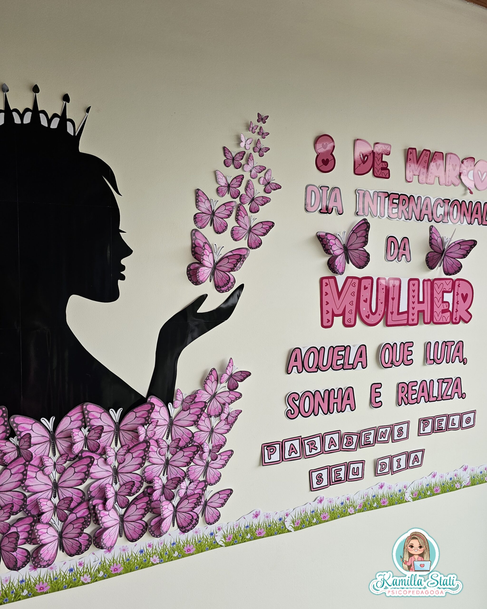 painel dia da mulher para escola