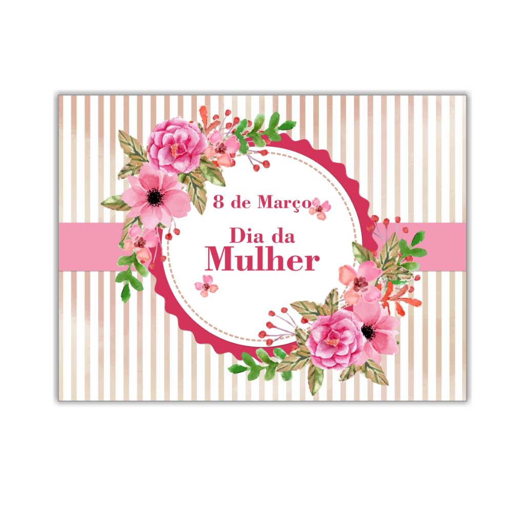 painel dia da mulher papel crepom