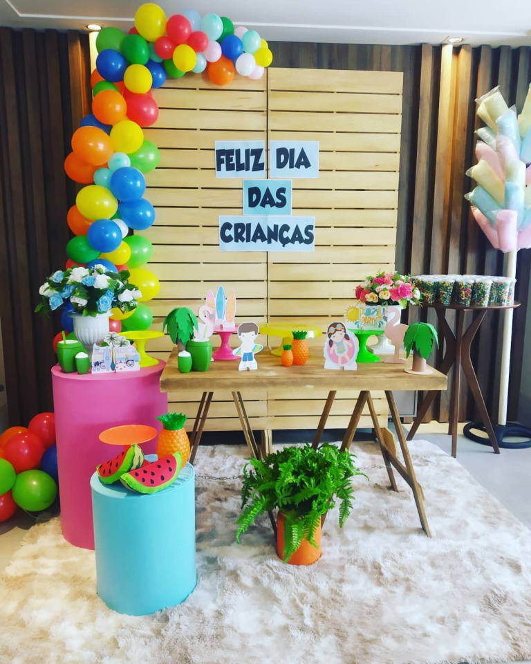 decoração dia das crianças empresa vs loja