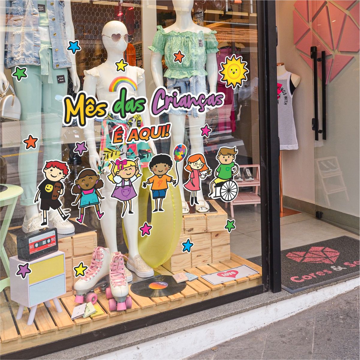 erros comuns ao decorar vitrine dia das crianças