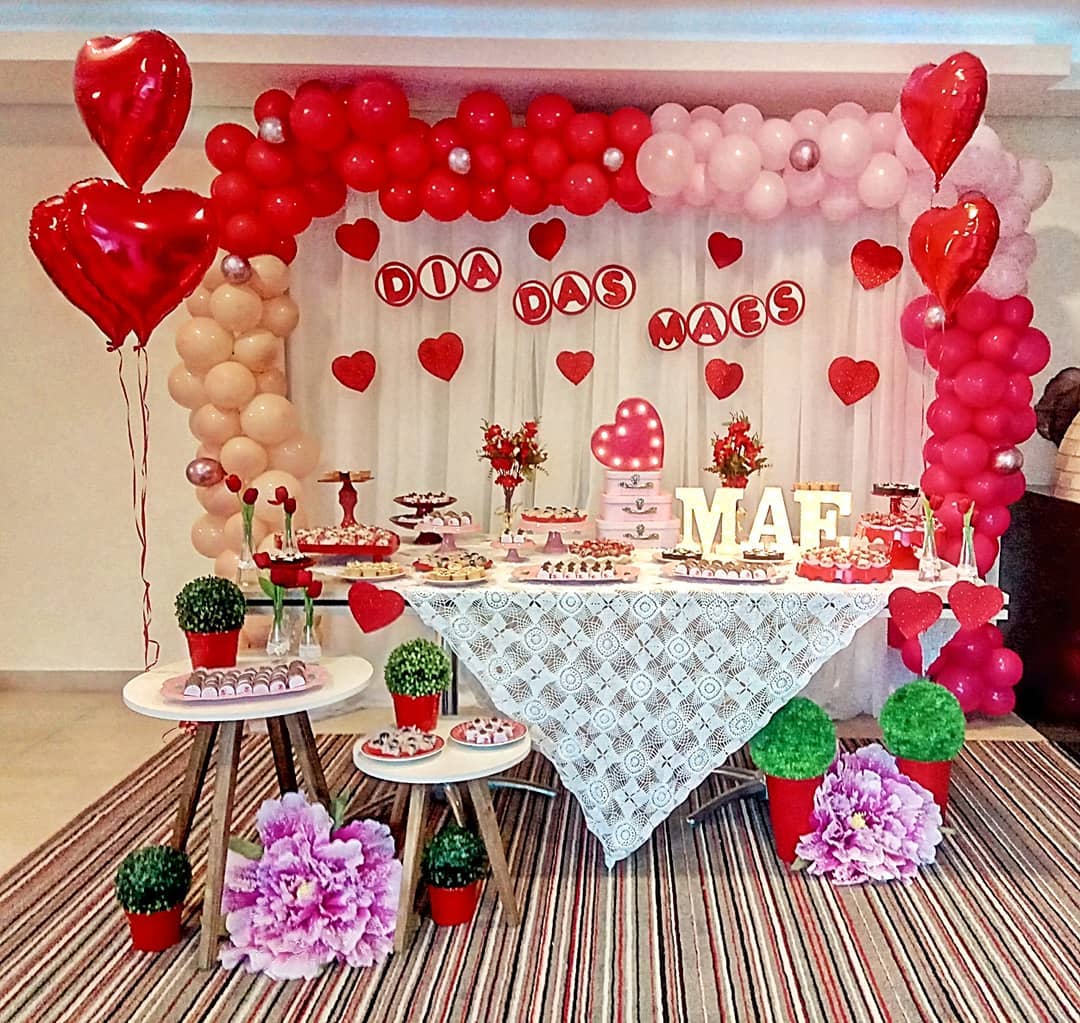 decoração dia das mães barata e elegante como fazer