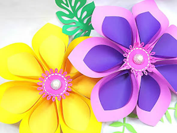 ideias de decoração dia das mães com flores de papel