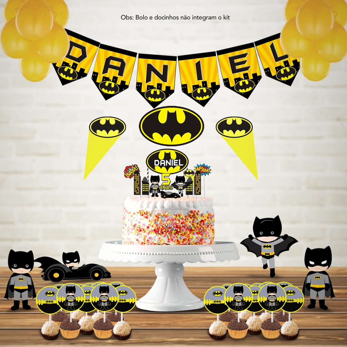 decoração batman baby simples