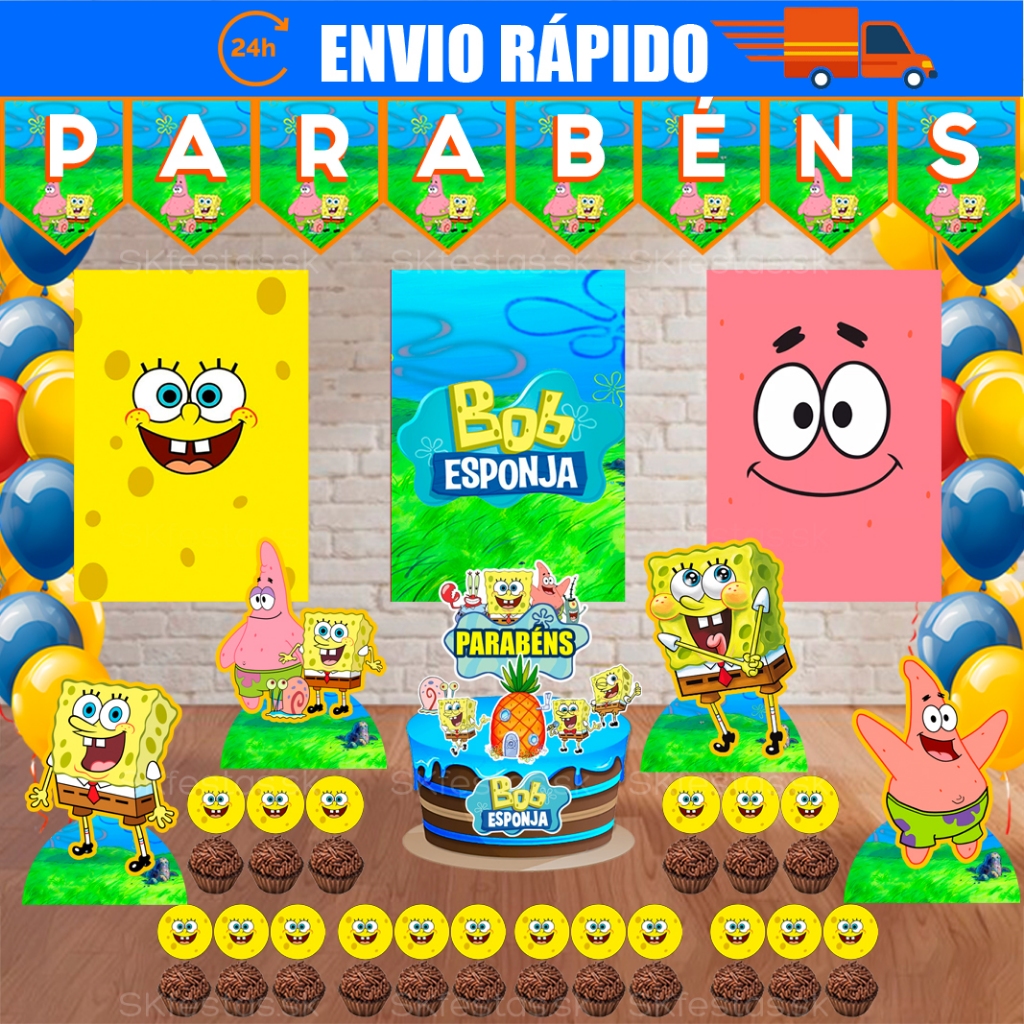 decoração quarto infantil bob esponja