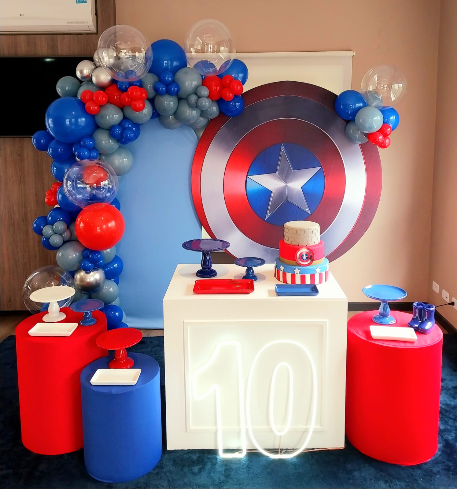 decoração capitão américa simples