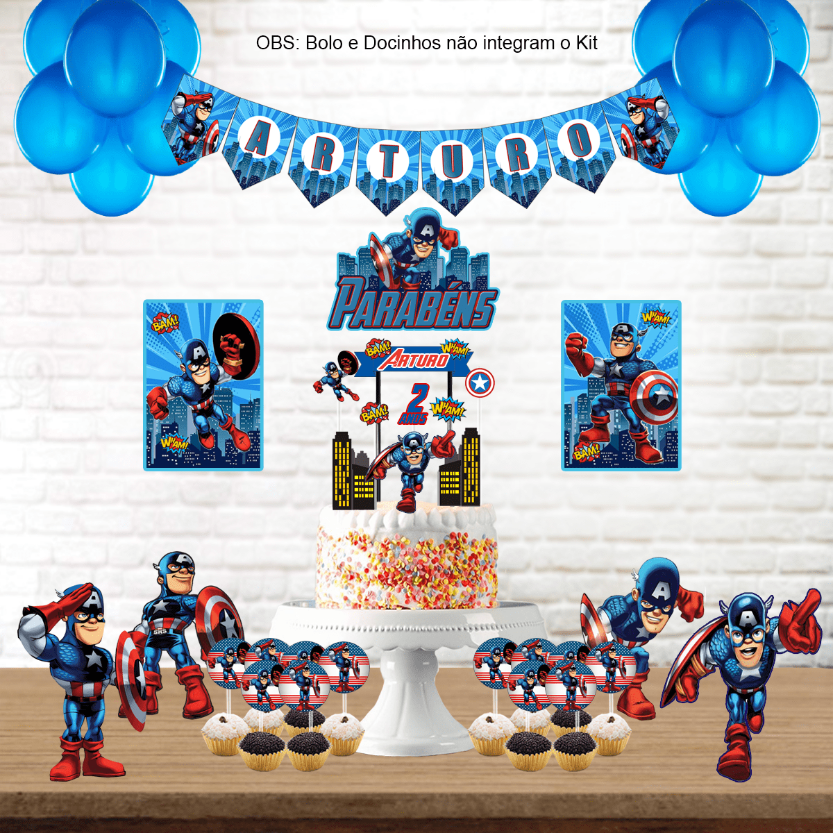 decoração capitão américa festa infantil