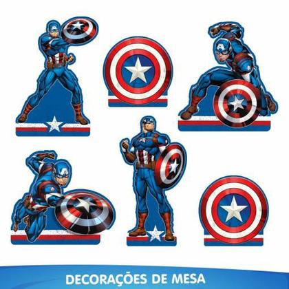 decoração capitão américa com balões