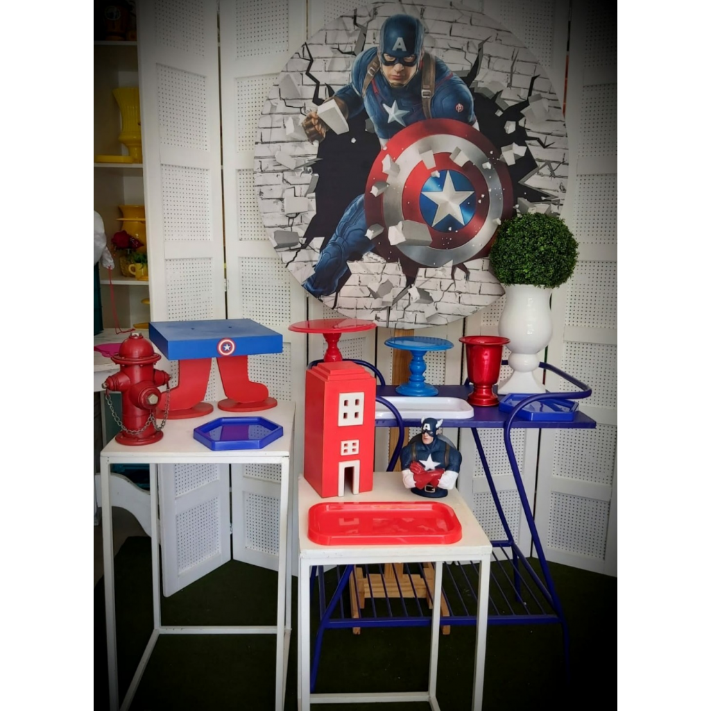 decoração capitão américa com quadros