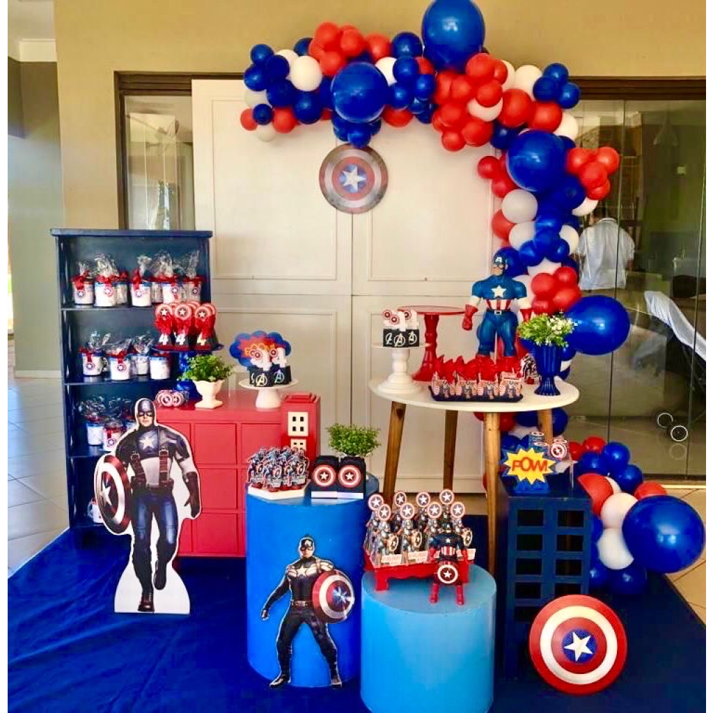 decoração capitão américa para aniversário