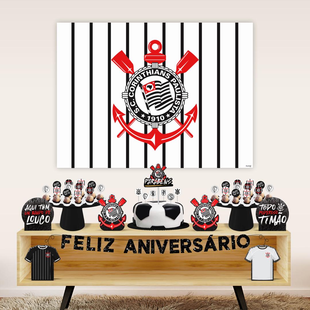 decoração corinthians preta e branca