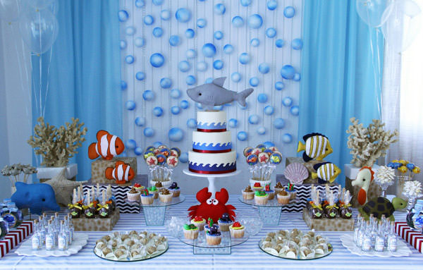 tema fundo do mar para aniversário