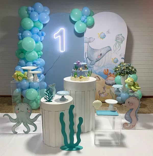 decoração aquática para festas