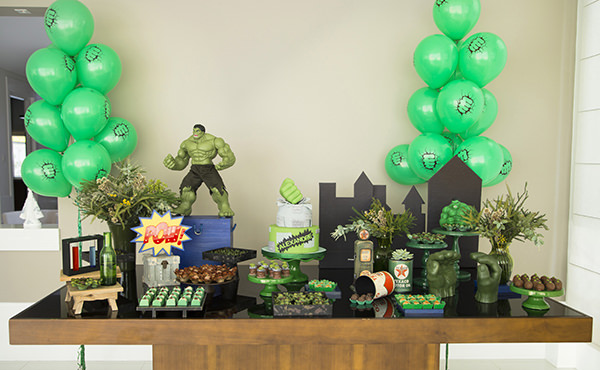 decoração hulk balões