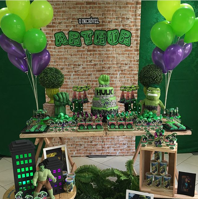 decoração hulk lembrancinha