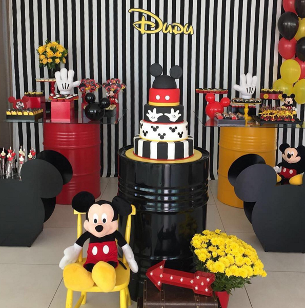como fazer painel mickey simples com balões