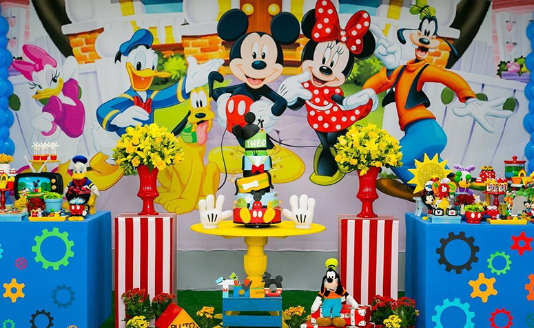 ideias decoração mickey simples e bonita para festa infantil