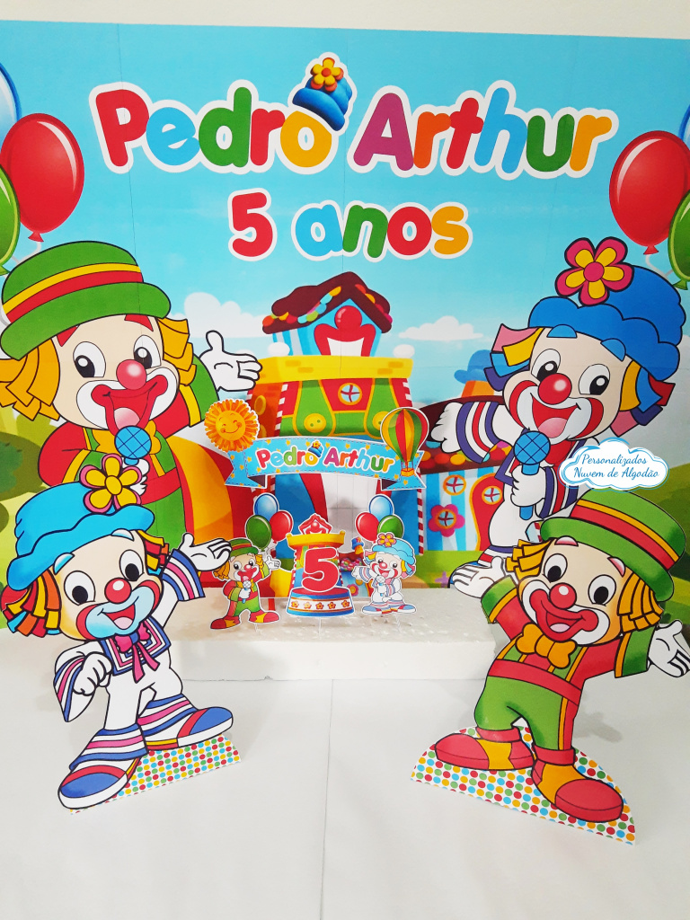 decoração patati patatá painel redondo