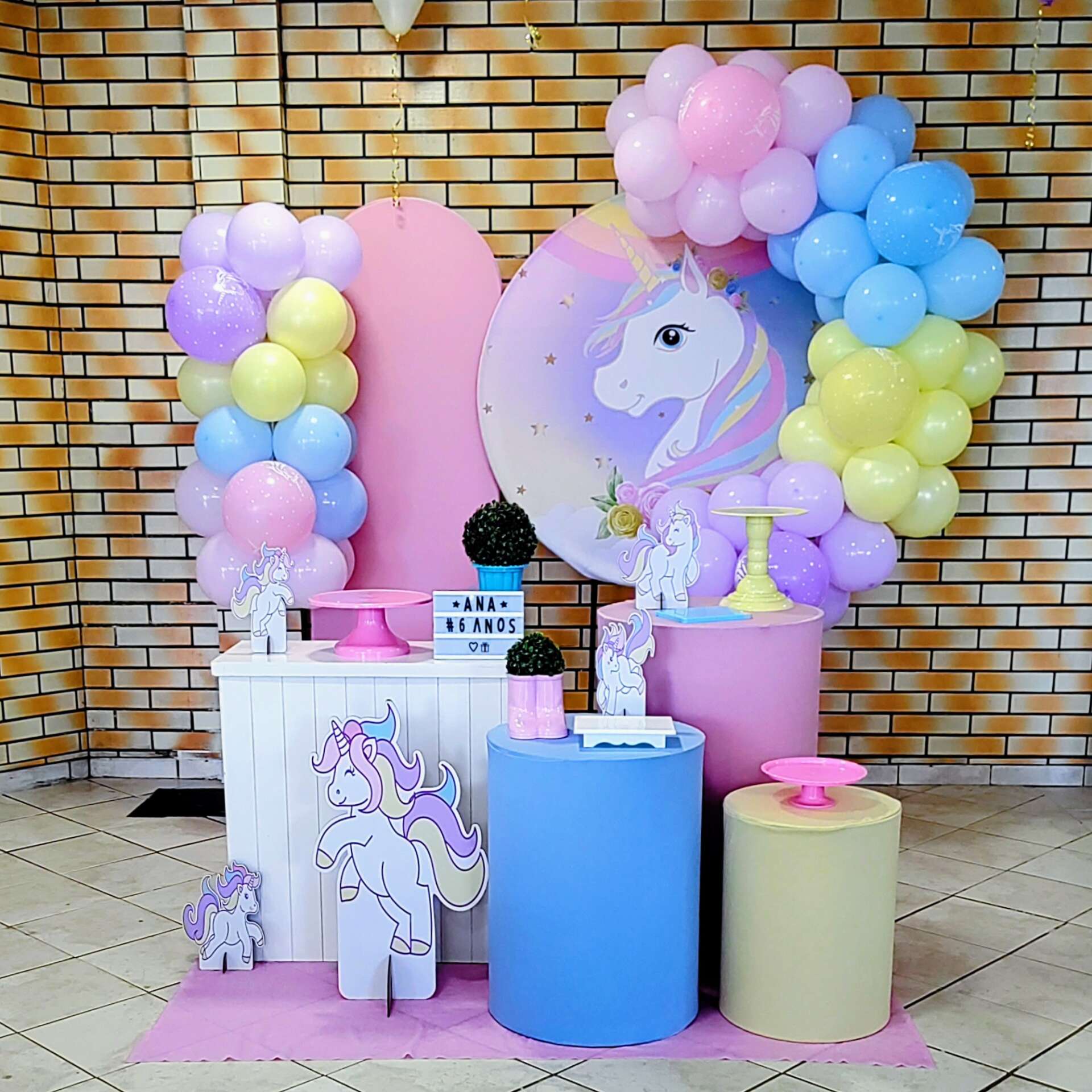 Decoração de festa unicórnio