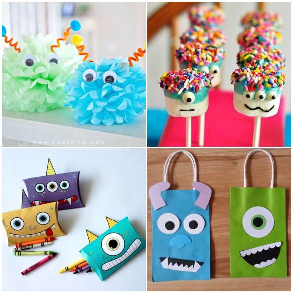 como fazer porta de papelão Monstros S.A.