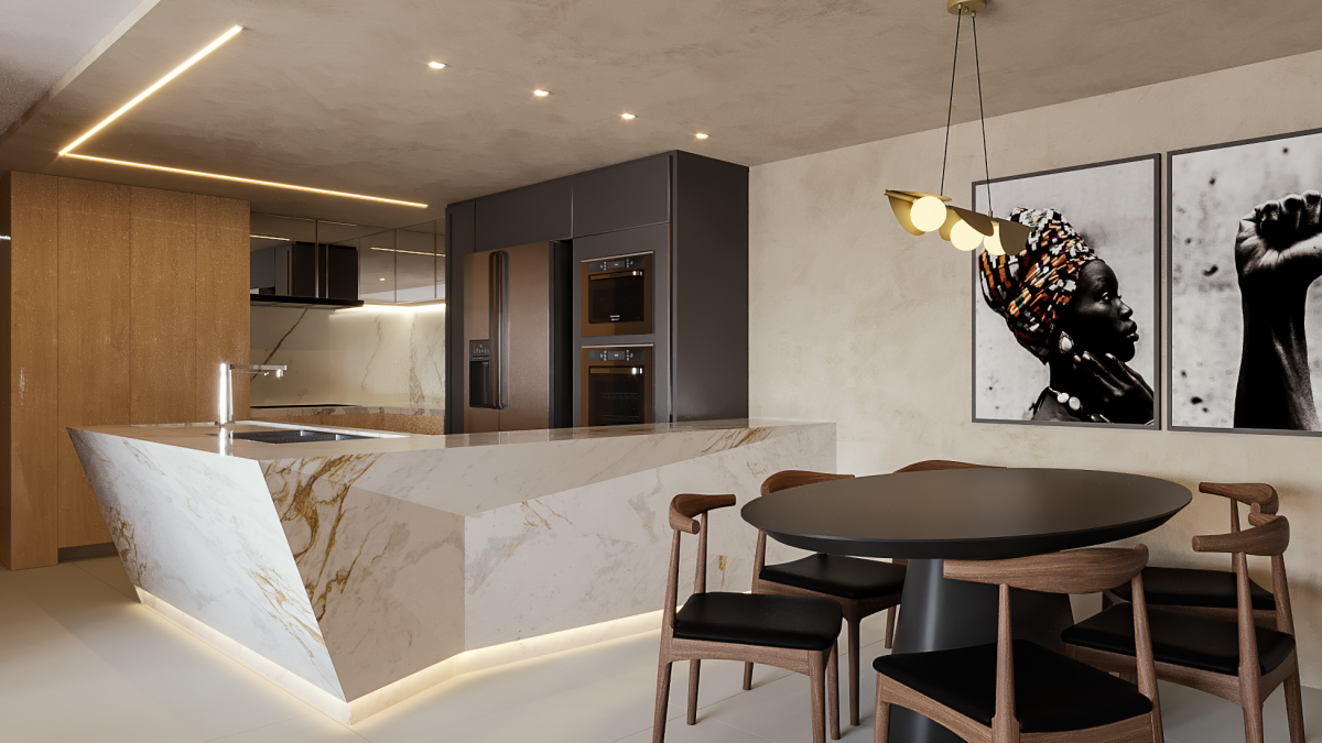 quanto custa decorar um ambiente com dourado e branco