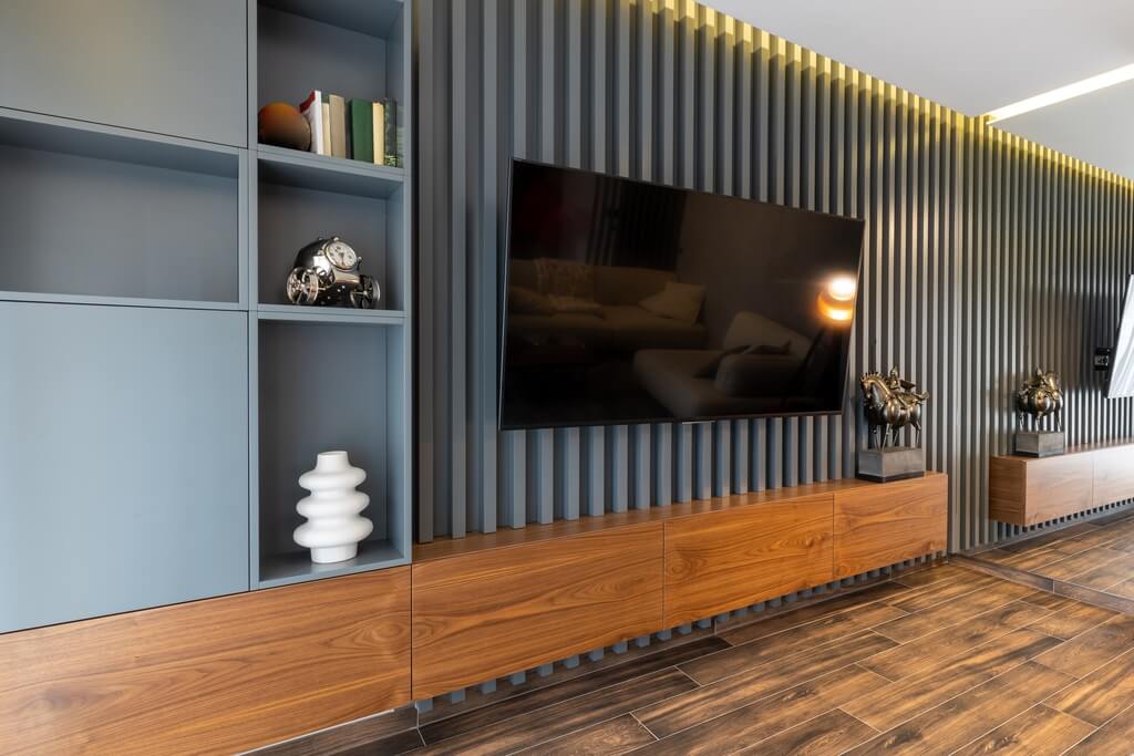 quanto custa decorar sala com painel ripado de mdf