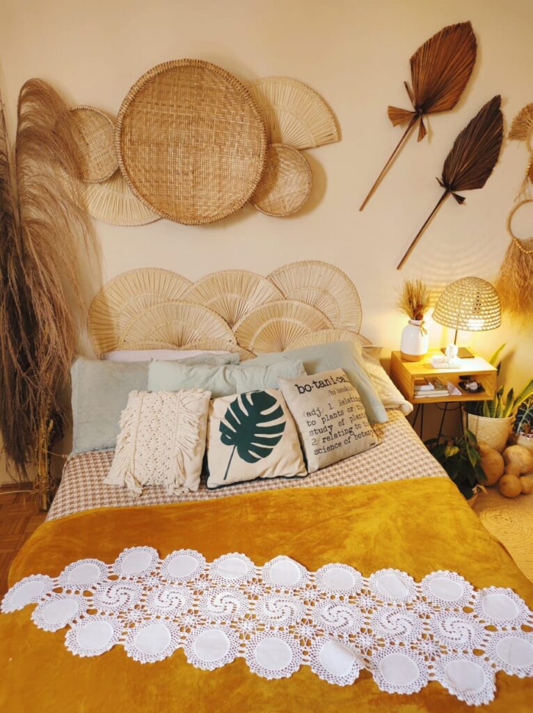 como limpar e cuidar de decoração de parede em palha