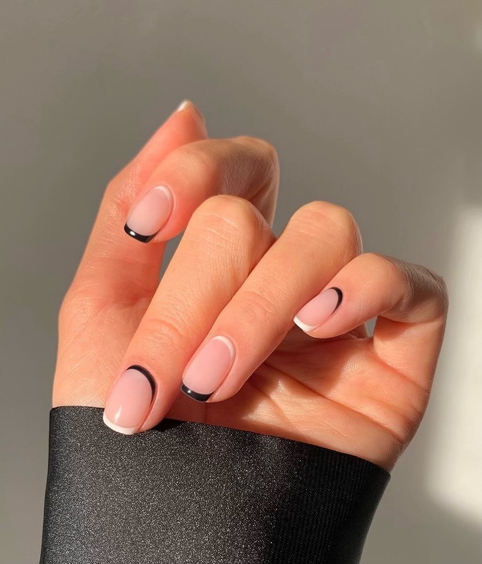 decoração em unhas curtas