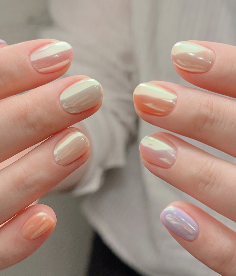 decoração em unhas curtas